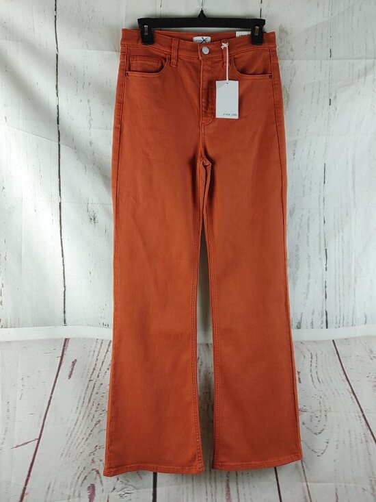 Sneak Peek Denim - NWT Sneak Peek Junior Size 7/W28 High Rise Flared Orange Jeans 28x30.5